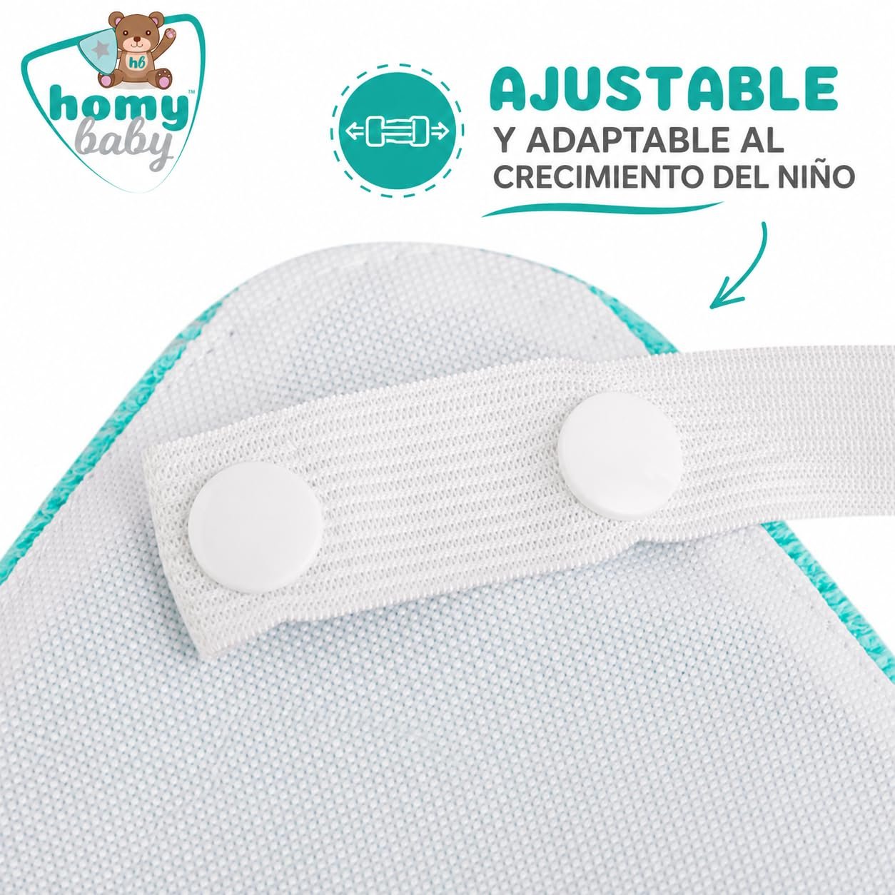 HOMYBABY® Pack 5 Baberos Rizo Bebe Impermeables y Absorbentes - Ideal Guarderia - Fáciles de Poner y Quitar - Rizo Suave Algodón y Capa de Poliester Repelente Líquido - Babero Resistente Reutilizable