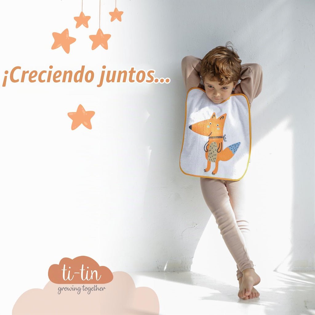 Ti TIN Pack 3 Baberos Bebé Impermeables 31x38 cm, +12 Meses