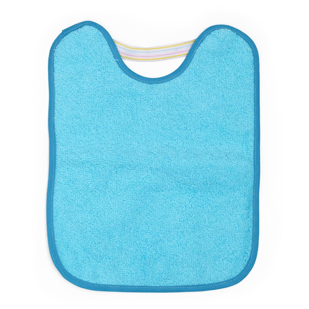 Ti TIN Pack 4 Baberos Bebé Impermeables 31x24 cm, 6-12 Meses | 90% Rizo Algodón Suave y Absorvente, Ideal Guardería, Ajustable con Goma Elástica, Lavadora y Secadora